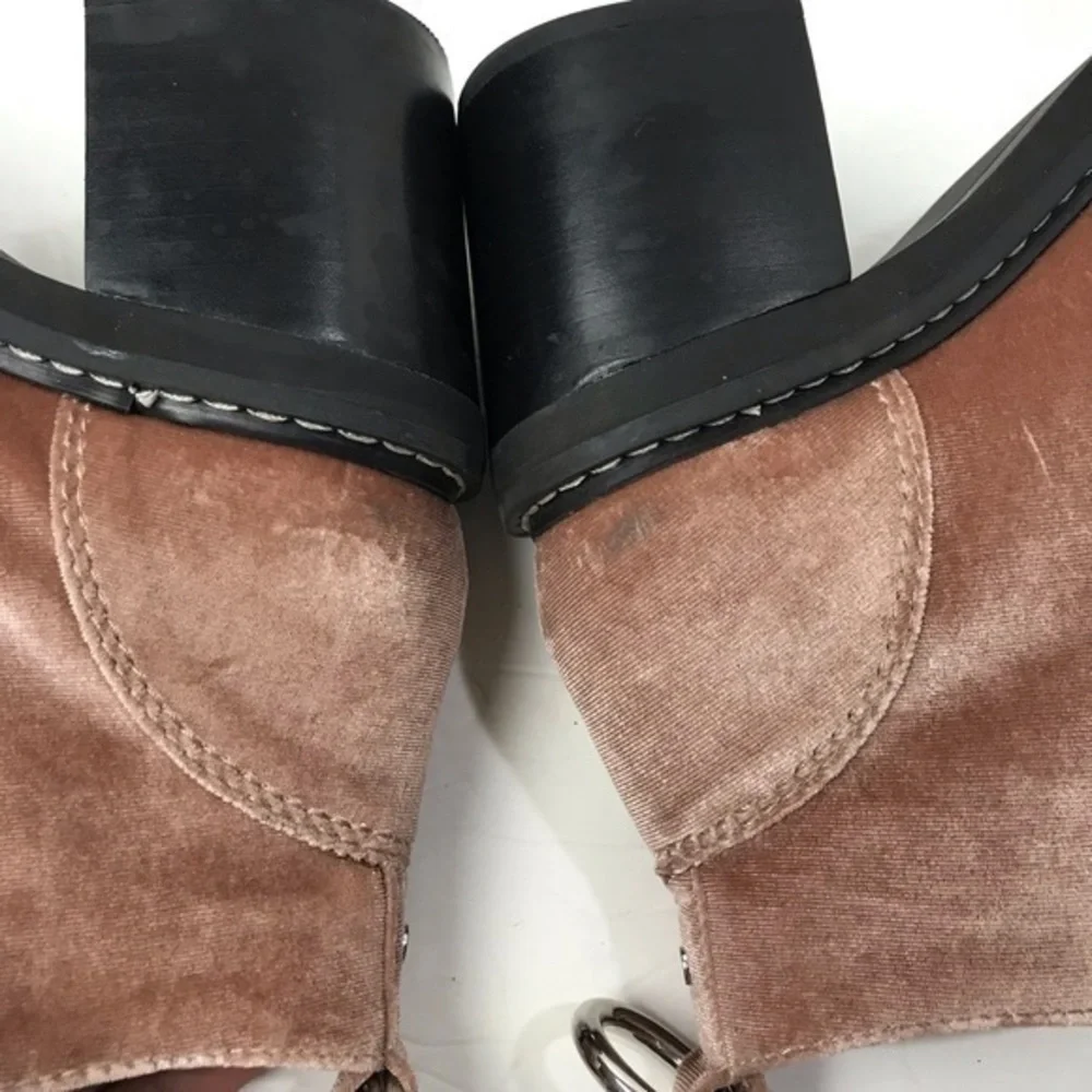 DOLCE VITA Bardot Velvet Pink Y2K Style Combat Boots Lace Up Boots Size 7